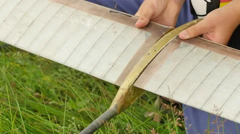 Boy Assembling a Wing of Aircraft Model Competition Outdoors Sports Preparation 動画素材 64580747