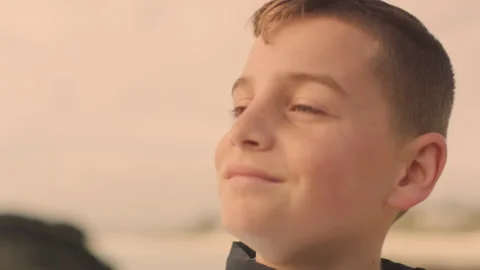 A boy astronaut pretending to take off Stock Footage 264301001