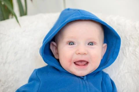 Boy with atopic dermatitis Stock Photos