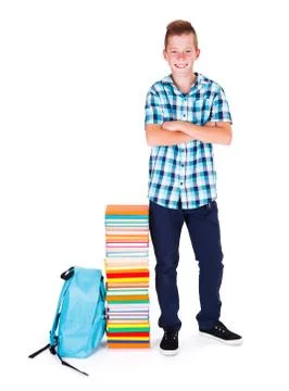 Boy Back to School Foto stock