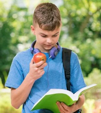 Boy back to school Foto stock