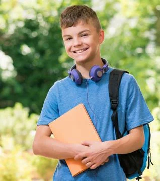 Boy back to school Stock Photos