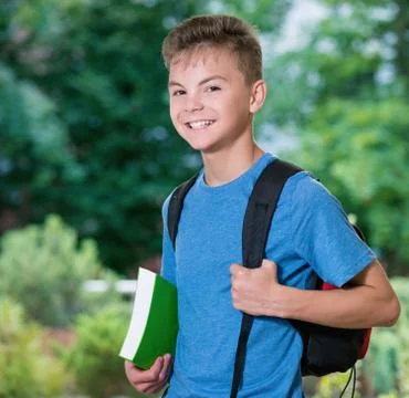 Boy back to school Stock Photos