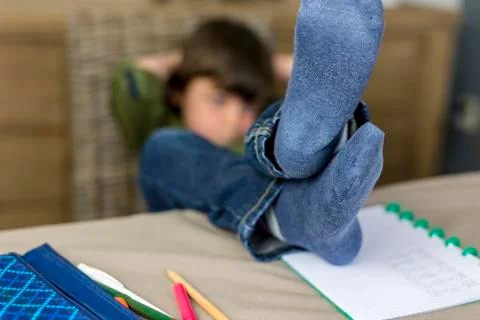 Boy  with bad behavior Stock Photos