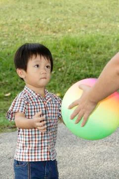 Boy with ball Stock Photos