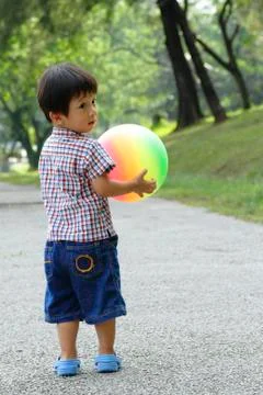Boy with ball Stock Photos