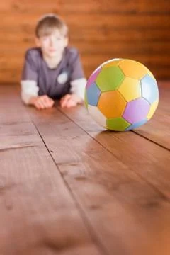 Boy with a ball Stock Photos