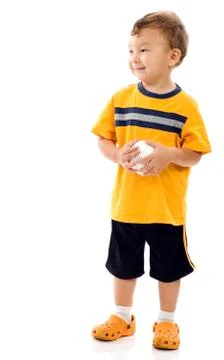 Boy with basebal Stock Photos