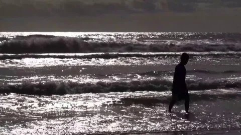 Boy on the beach 動画素材 74479554