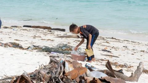 Boy at the beach Stock Photos