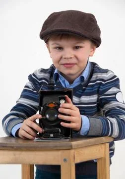 Boy with a bear Stock Photos