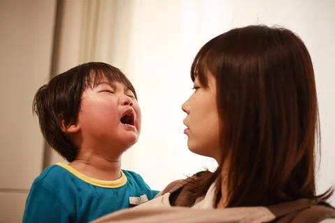 Boy being scolded Stock Photos