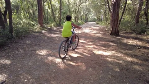 Boy on a bicycle 스톡 동영상 234793633