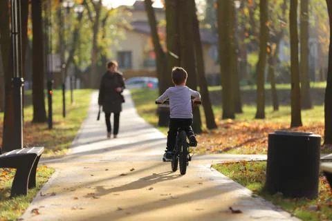 Boy on a bicycle Stock Photos