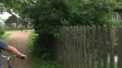 Boy on a bike Stock Footage 10879103