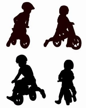 Boy on bike Stock Illustration