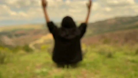 Boy in black hood Stock Footage 196105781