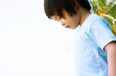 Boy in blue Stock Photos