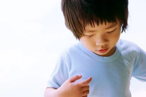 Boy in blue Stock Photos