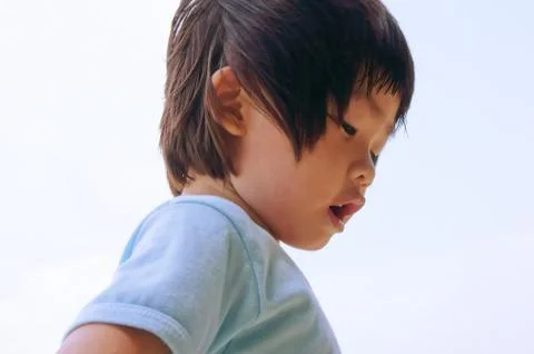 Boy in blue 库存照片