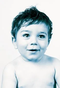 Boy in blue Stock Photos