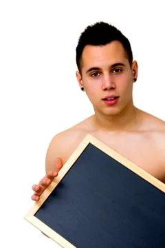 Boy with board Stock Photos