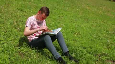 Boy With Book 1 스톡 동영상 37824768