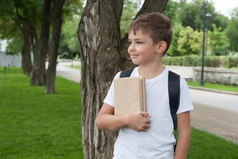 Boy with book Stock Photos