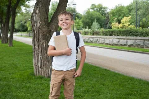 Boy with book Stock Photos