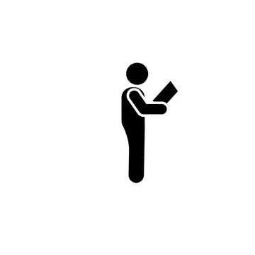 Boy book read learn pictogram icon Ilustración de archivo