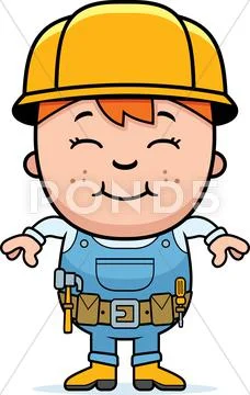 Boy builder Stock Illustration