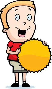 Boy Burst Sign Stock Illustration