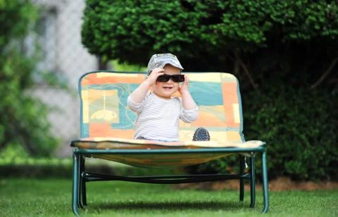 Boy in cap Stock Photos