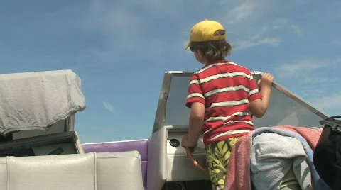 Boy captain Stock Footage 798315