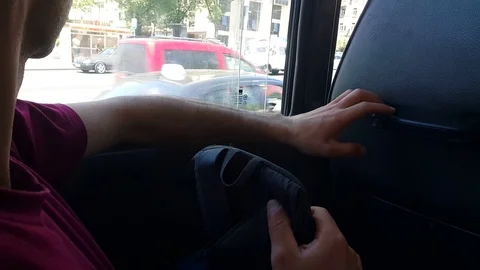 The boy in car Stock Footage 108731741