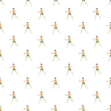 Boy carrying cake seamless pattern for delivery and celebration イラスト素材