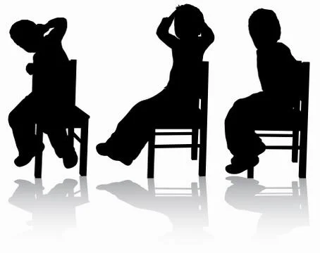 Boy on the chair Stock Illustration