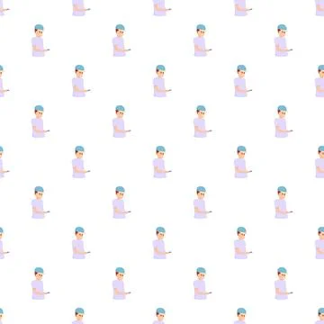 Boy character pattern using mobile device Stock Illustration
