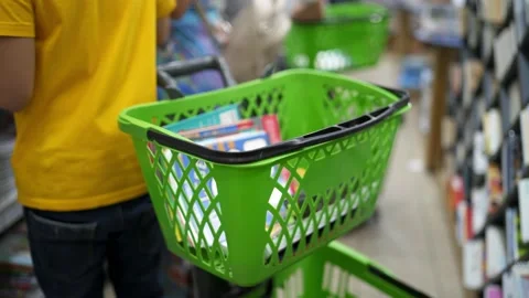 Boy choosing school supplies Stock Footage 135987613