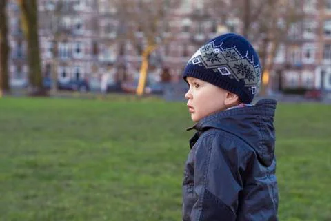 Boy in the city Stock Photos