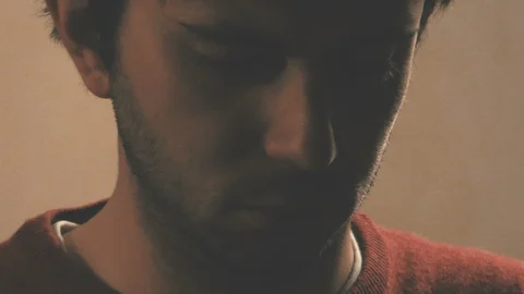 Boy with Closed Eyes Close-up Video stock 87203615