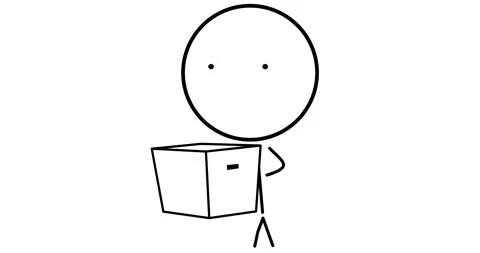 The boy is coming with a parcel Video stock 274411067