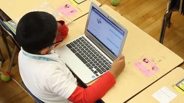 Boy On Computer Stock Footage 85705168