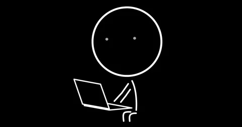 Boy with a computer on his lap Video stock 262177539