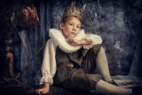 Boy in the crown Stock Photos