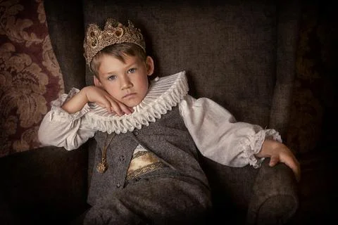Boy in the crown Stock Photos