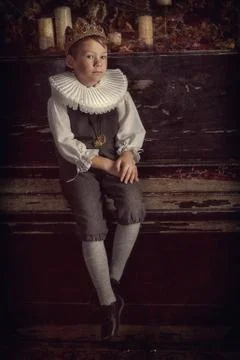 Boy in the crown Stock Photos