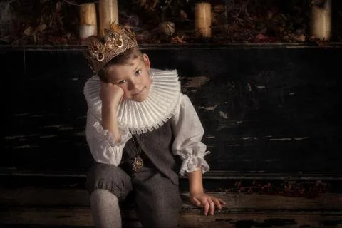 Boy in the crown Stock Photos