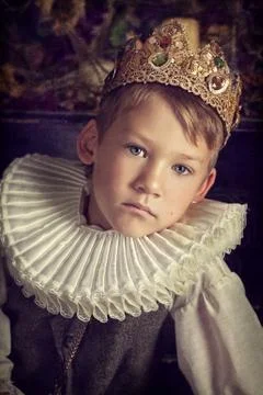 Boy in the crown Stock Photos
