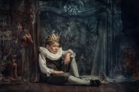 Boy in the crown Stock Photos
